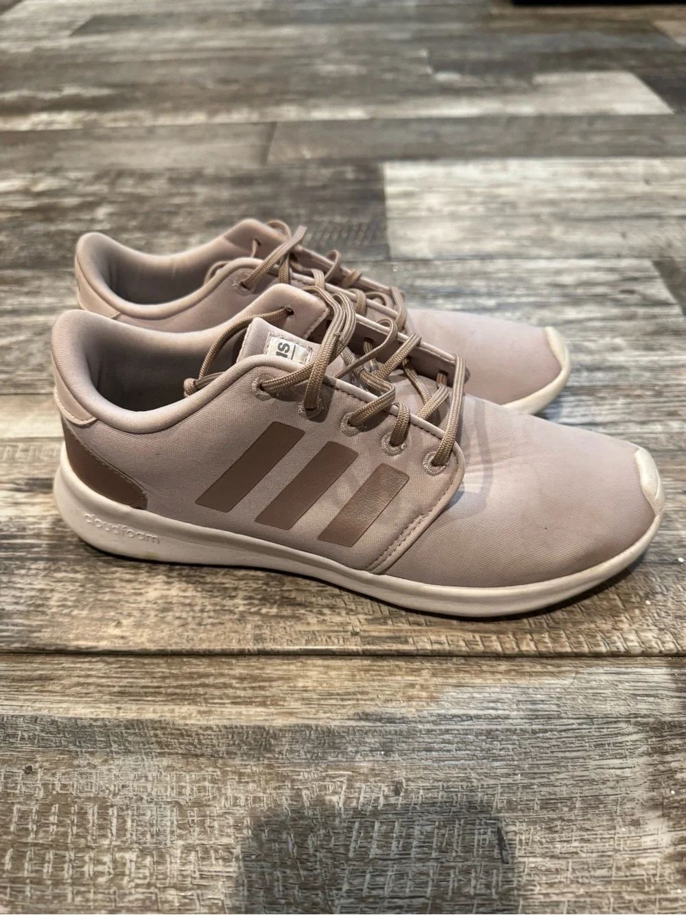 adidas Low-Profile Lace-Up Sneakers in Blush Pink